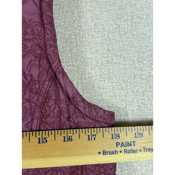 Horny Toad Women Small Pink Embroidered Zip Front Vest Lightweight Outdoor Layer - Picture 4 of 13